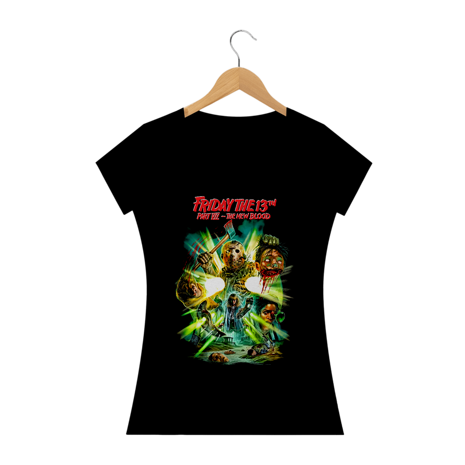 Camiseta Feminina Sexta Feira 13 Parte 7 Estampa Jason Filme Terror