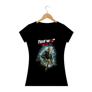 Camiseta Feminina Sexta feira 13 Parte 6 Estampa Jason Filme Terror