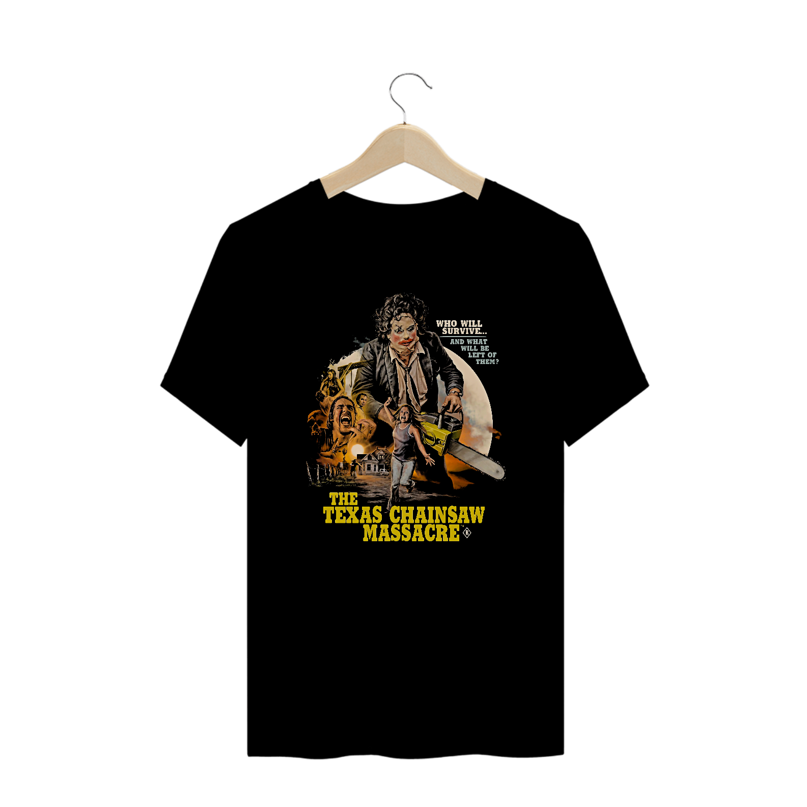 Camiseta Plus Size O Massacre da Serra Elétrica Filme Terror LeatherFace Estampa Exclusiva