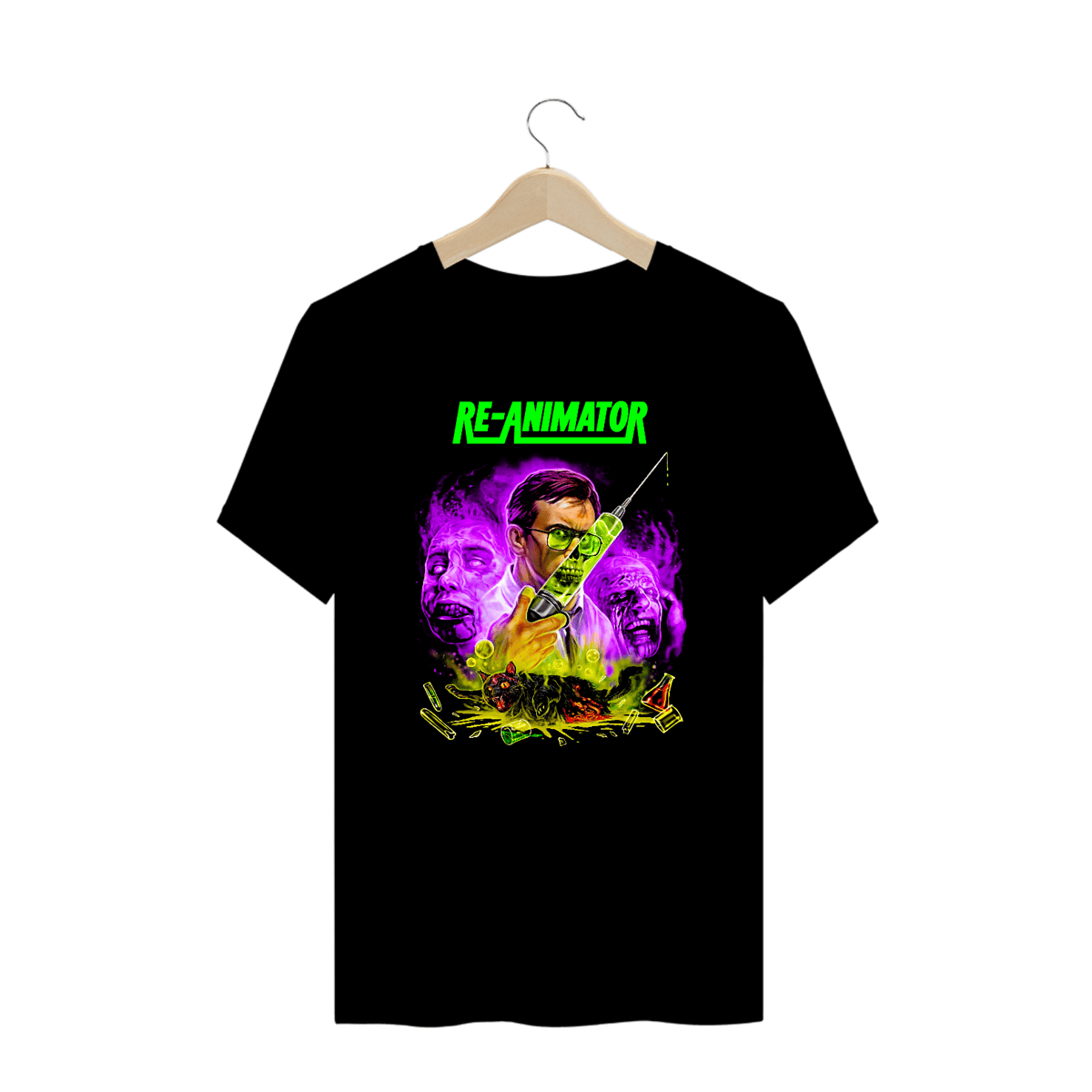Nome do produto: Camiseta Plus Size Re-Animator Filme Terror Estampa Exclusiva