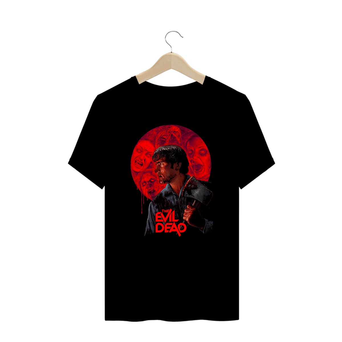 Nome do produto: Camiseta Plus Size The Evil Dead Ash Filme Terror Estampa Exclusiva