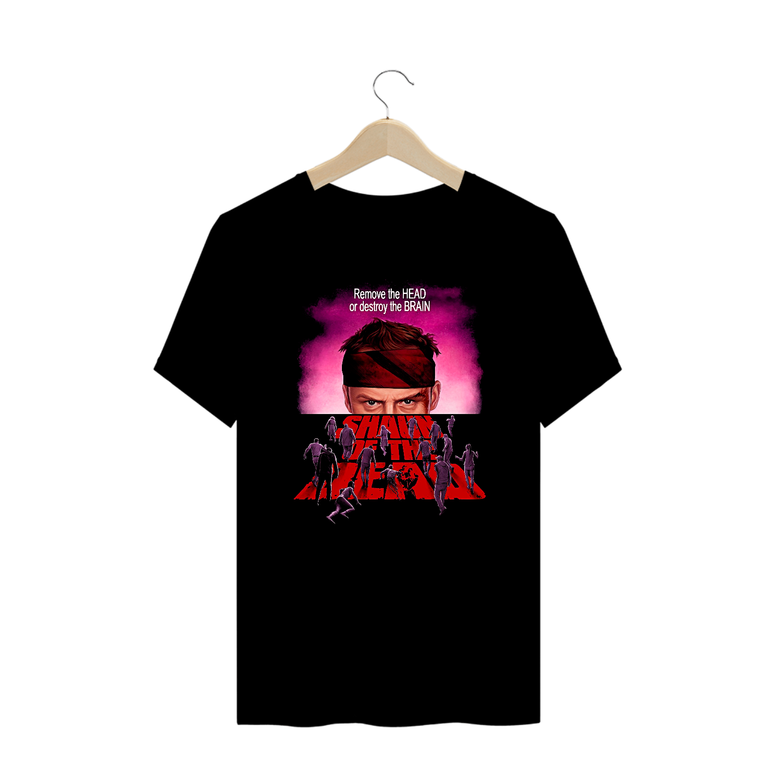 Camiseta Plus Size Todo Mundo Quase Morto Filme Terror Estampa Exclusiva