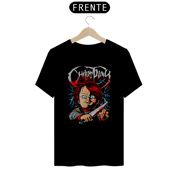 Camiseta Brinquedo Assassino Estampa ROCK HORROR