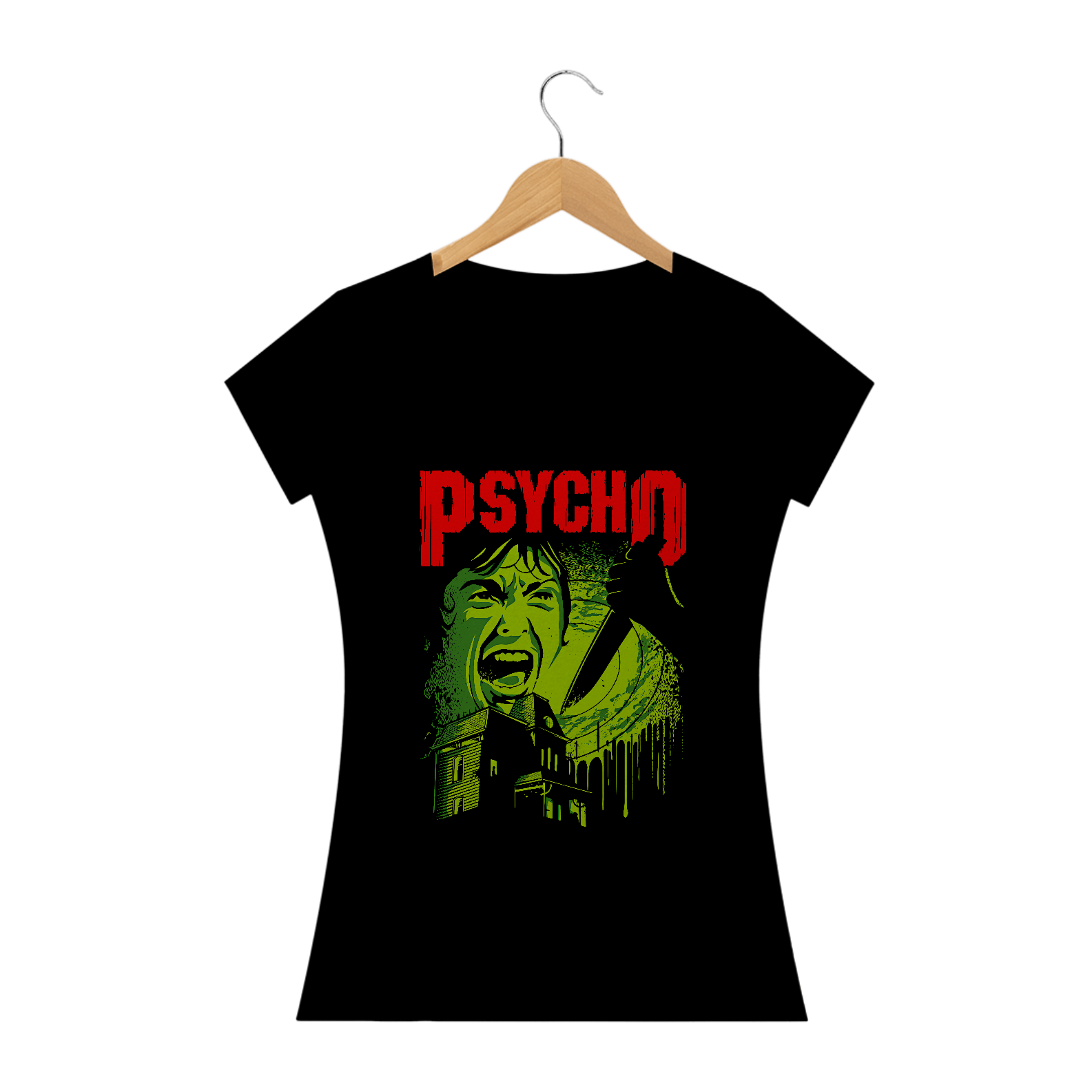 Camiseta Feminina Psicose Estampa ROCK HORROR 