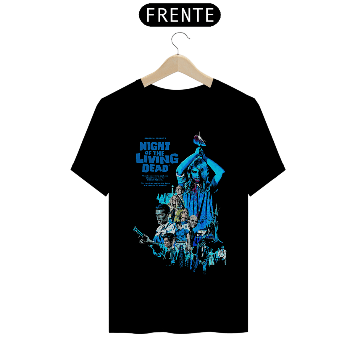 Nome do produto: Camiseta A Noite dos Mortos-Vivos (1968) Estampa Filme Terror