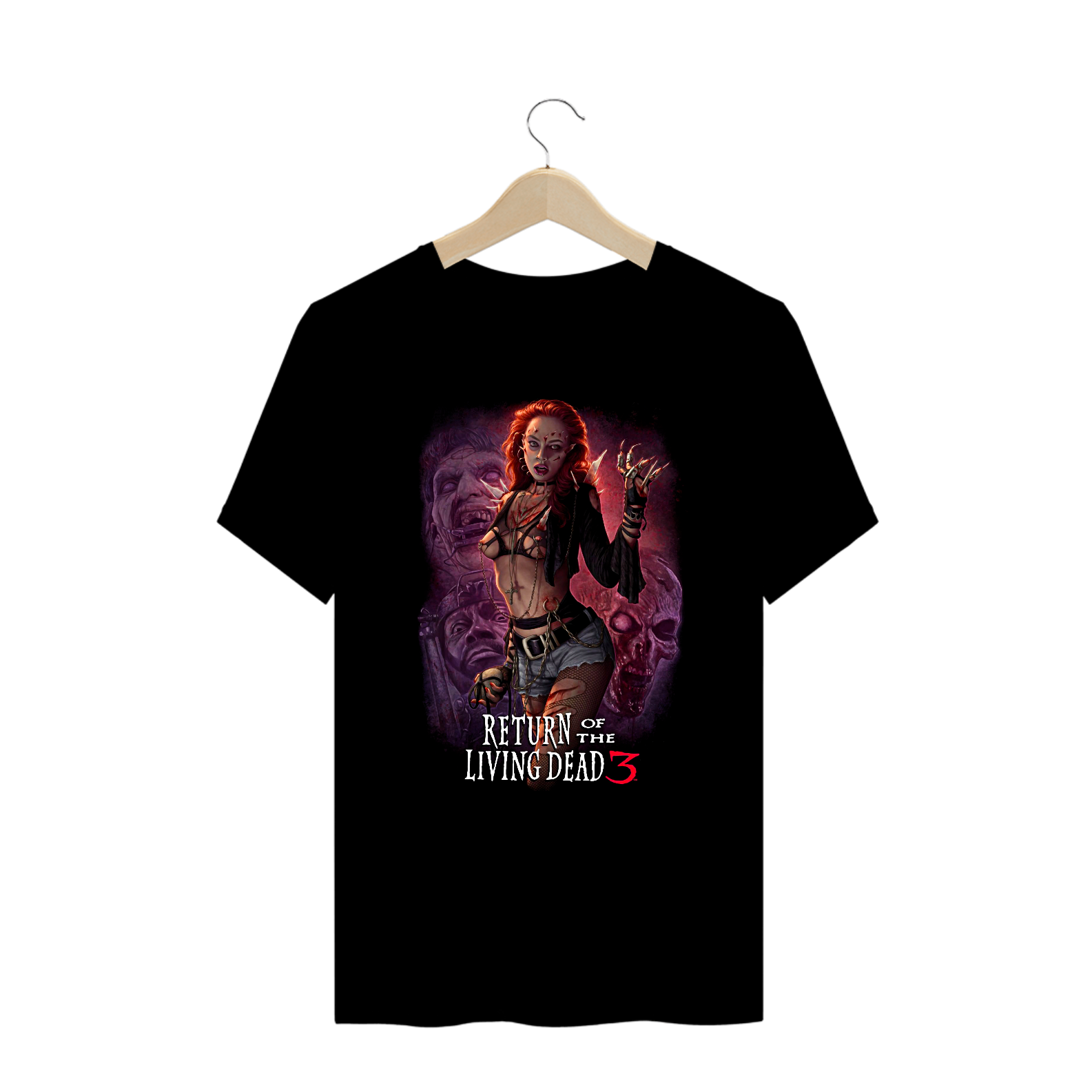 Camiseta Plus Size A Volta dos Mortos Vivos 3 Estampa 2# Filme Terror Estampa Exclusiva