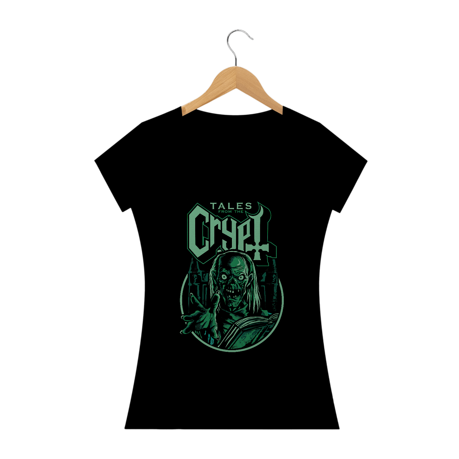 Camiseta Feminina Contos da Cripta ROCK HORROR Estampa 2#