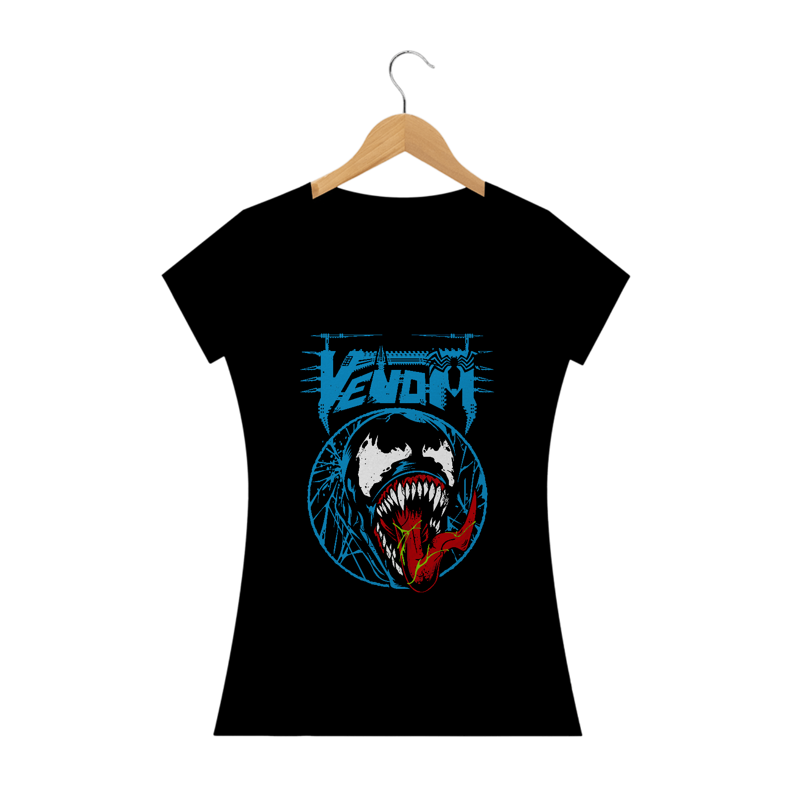 Camiseta Feminina Venom Spider-Man Estampa GEEK ROCK