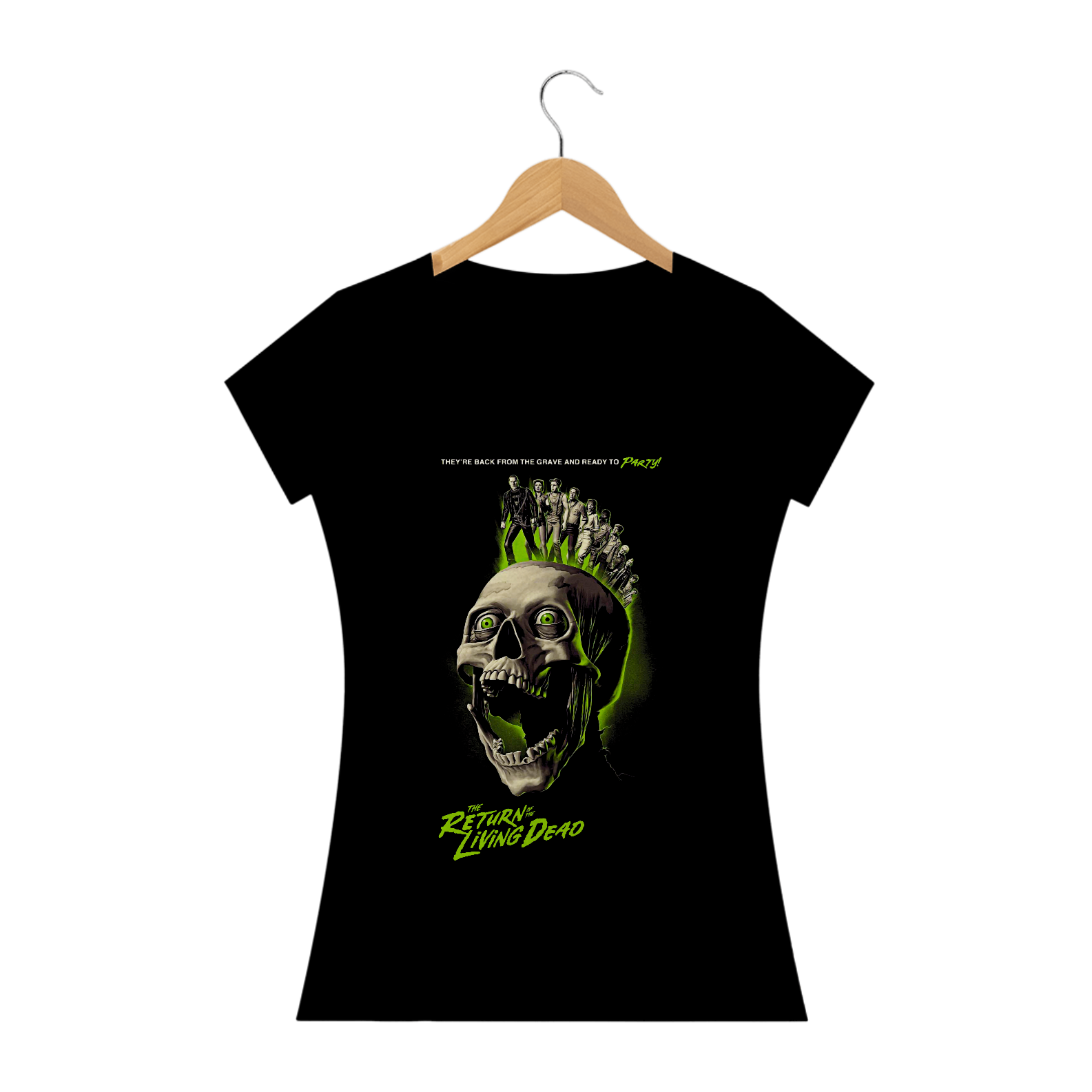 Camiseta Feminina A Volta dos Mortos Vivos PARTY Estampa Filme Terror 