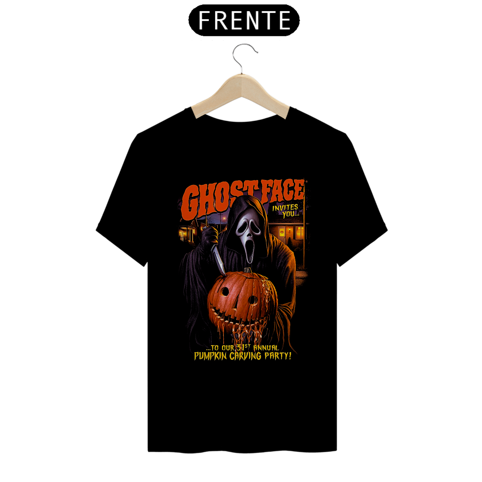 Camiseta Ghostface Pânico Estampa Filme Terror