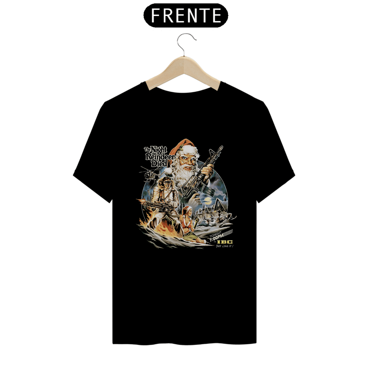 Nome do produto: Camiseta A Noite em que a Rena Morreu Estampa Filme Terror 