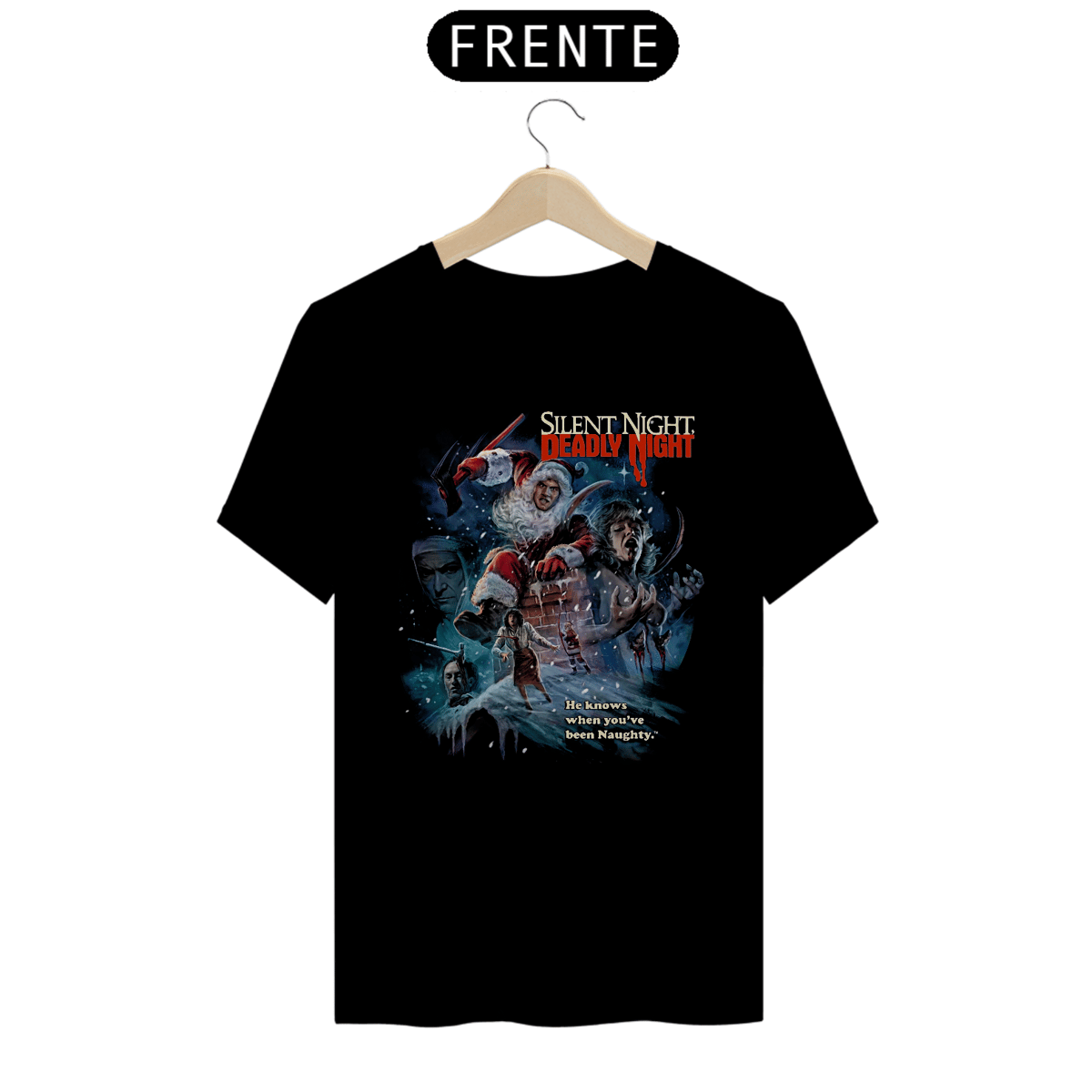 Nome do produto: Camiseta Natal Sangrento Estampa 4# Filme Terror 
