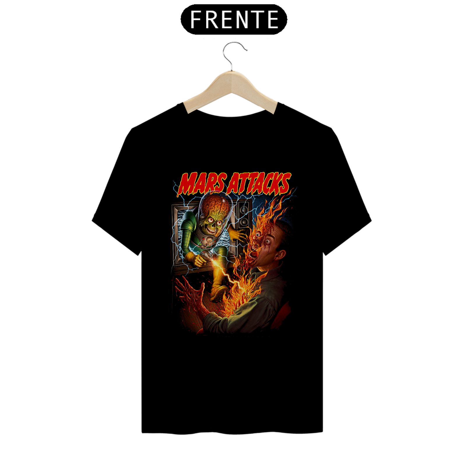 Camiseta Marte Ataca! Estampa Filme Terror