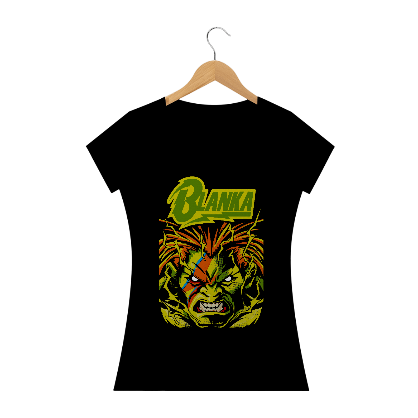 Camiseta Feminina Street Fighter Blanka Estampa GAME GEEK ROCK