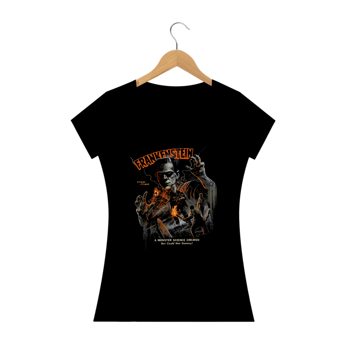 Nome do produto: Camiseta Feminina Frankenstein (1931) Estampa Filme Terror