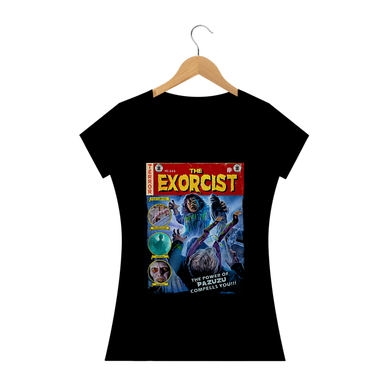 Camiseta Feminina Capa O Exorcista Estampa Filme Terror