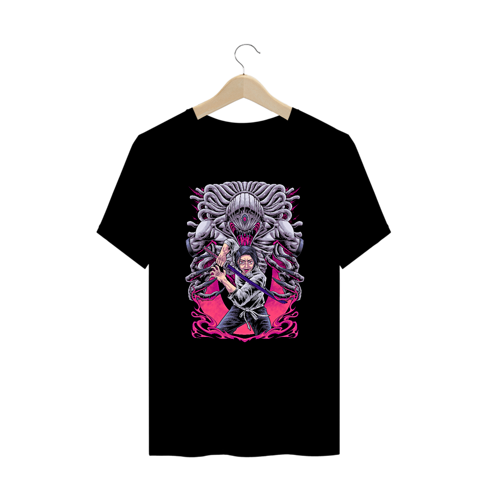 Camiseta Plus Size Yuta Okkotsu e Rika - Jujutsu Kaisen Estampa Anime