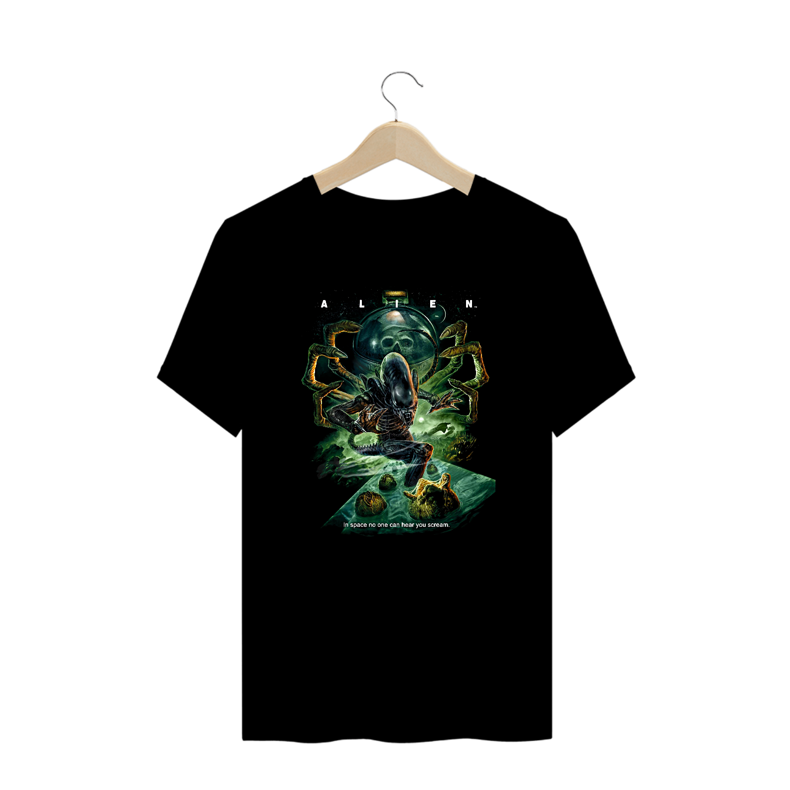 Camiseta Plus Size Alien - Estampa Filme Terror