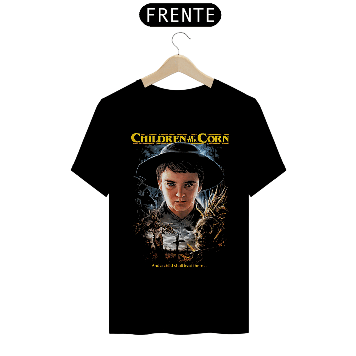 Nome do produto: Camiseta Colheita Maldita Estampa Filme Terror