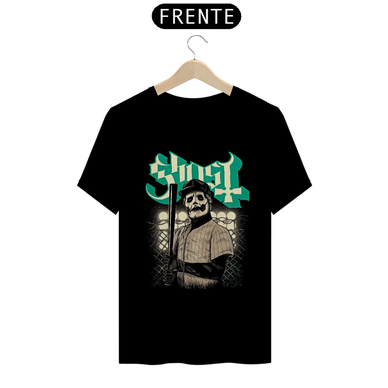 Camiseta Ghost Baseball Estampa ROCK