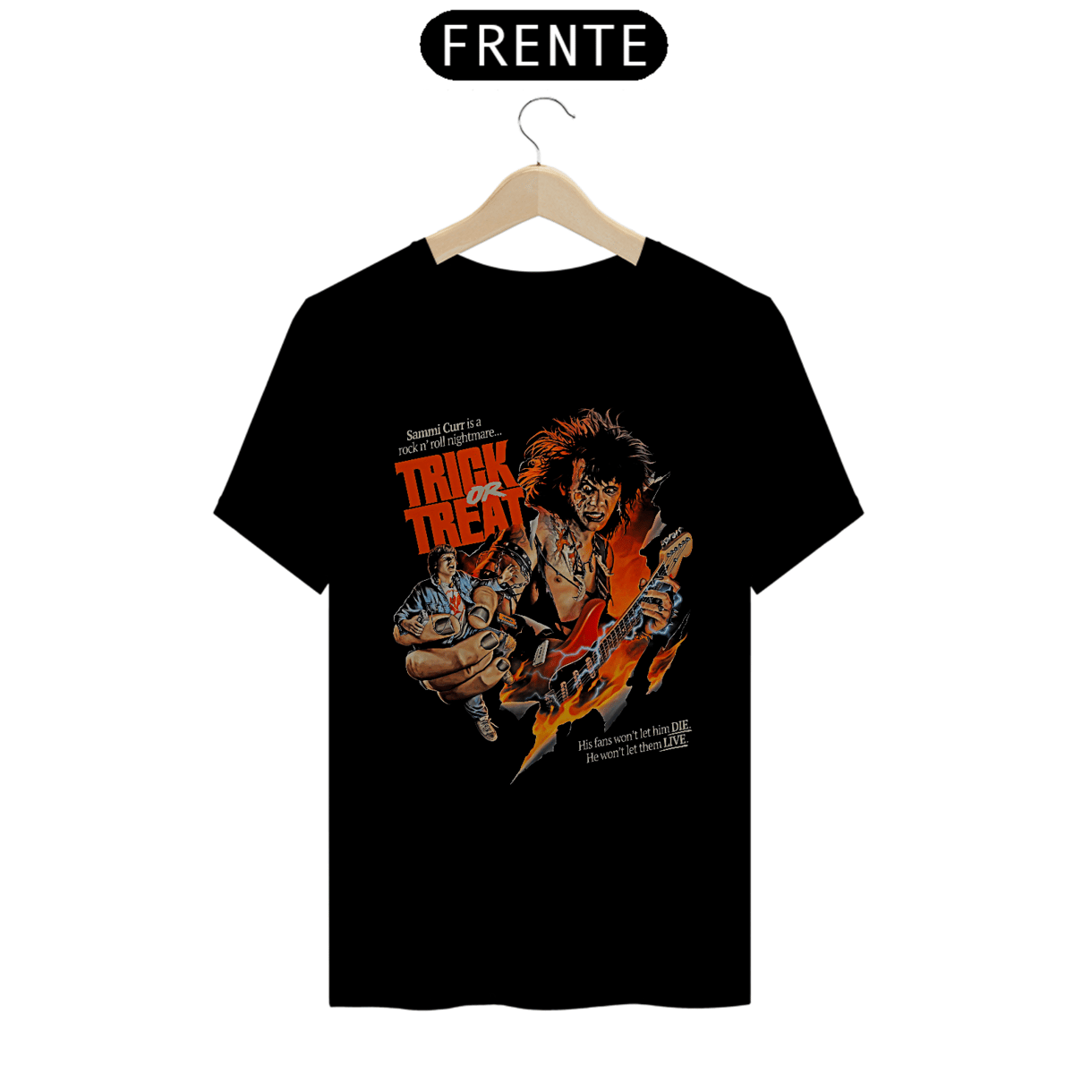 Nome do produto: Camiseta O Rock do Dia das Bruxas Estampa Filme Terror
