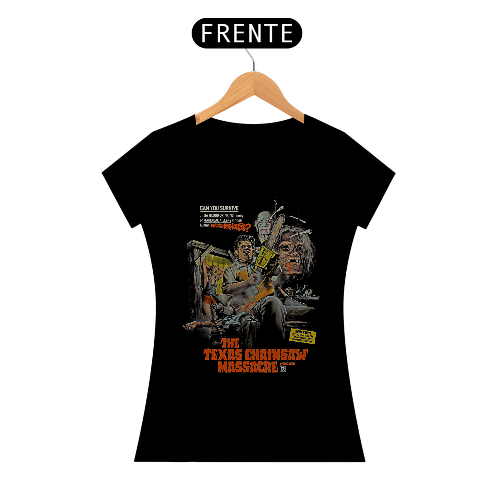 Camiseta Feminina O Massacre da Serra Elétrica Estampa Filme Terror