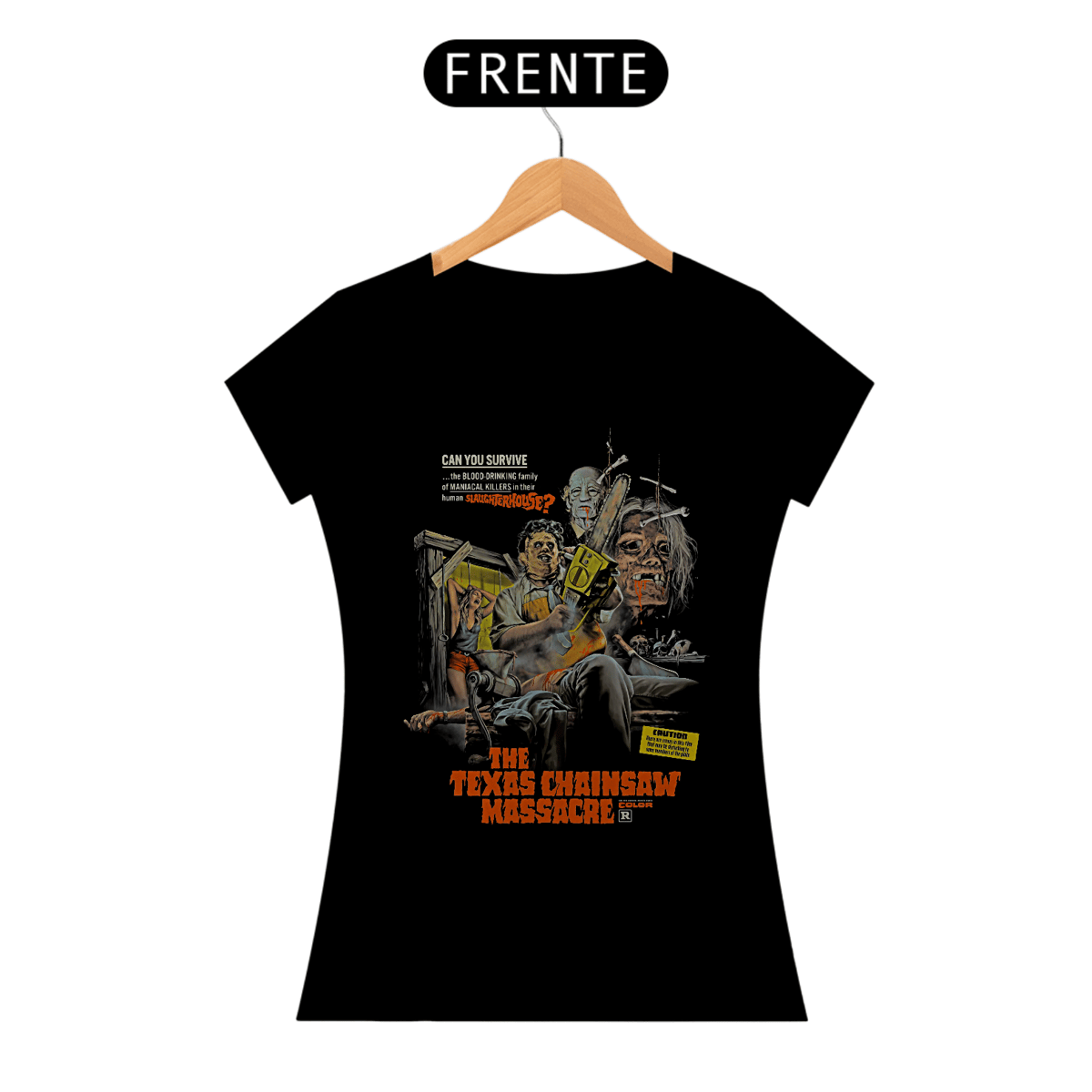 Nome do produto: Camiseta Feminina O Massacre da Serra Elétrica Estampa Filme Terror