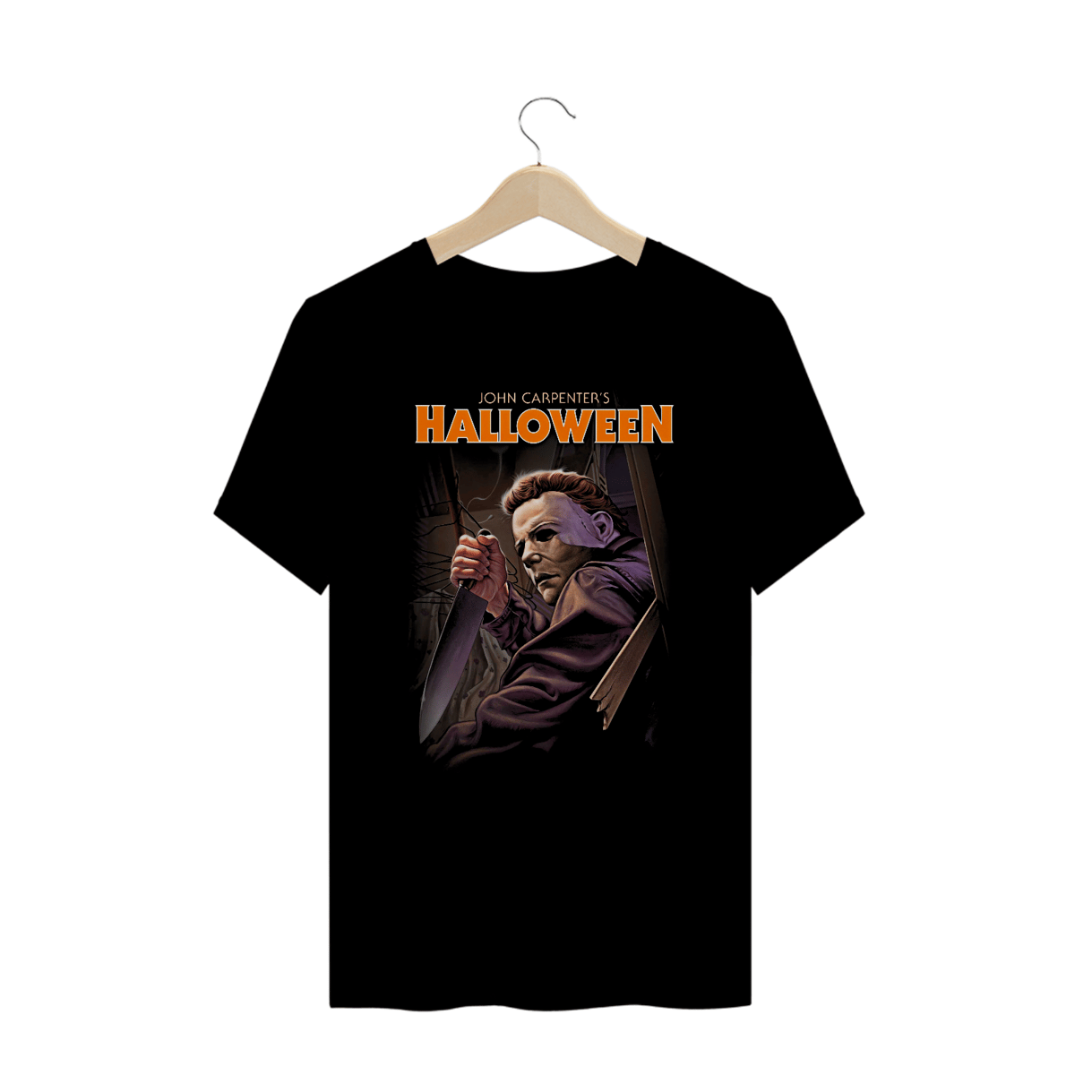 Nome do produto: Camiseta Plus Size Halloween Estampa Filme Terror