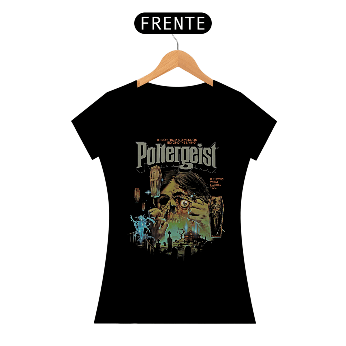 Nome do produto: Camiseta Feminina Poltergeist Estampa 2# Filme Terror