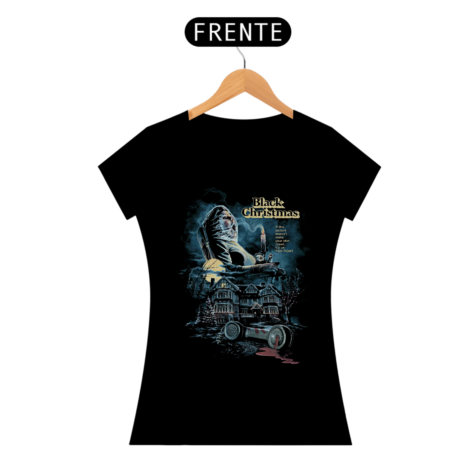 Camiseta Feminina Noite do Terror Estampa Filme Terror