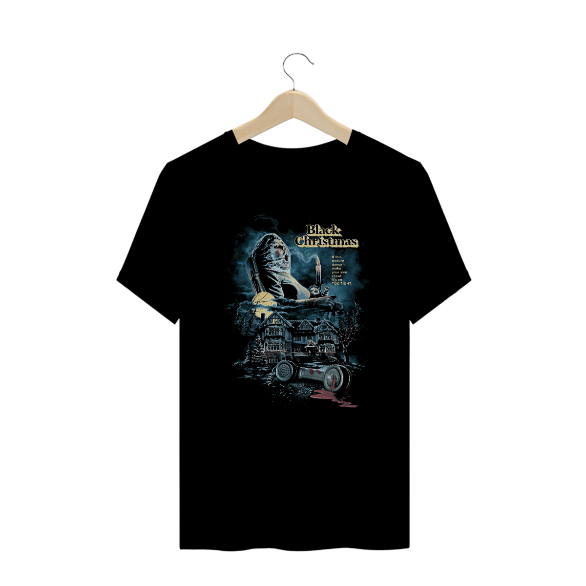 Nome do produto: Camiseta Plus Size Noite do Terror Estampa Filme Terror