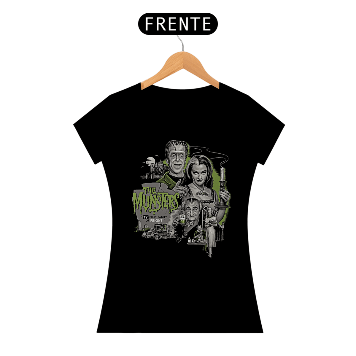 Nome do produto: Camiseta Feminina Os Monstros Estampa Filme Terror