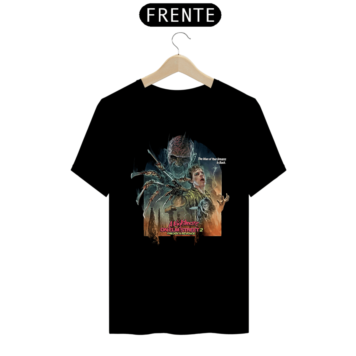 Nome do produto: Camiseta A Hora do Pesadelo 2 - A Vingança de Freddy Estampa Filme Terror