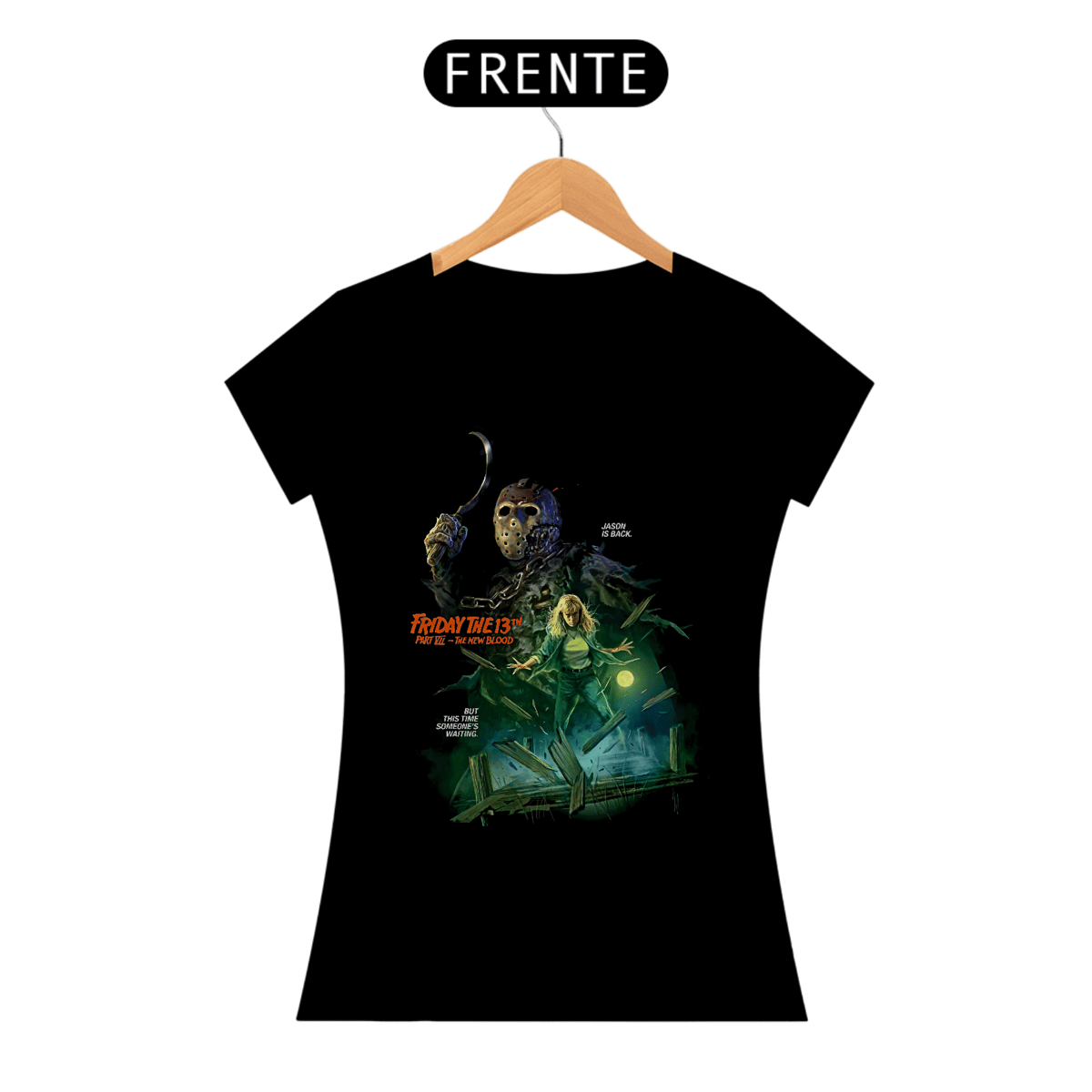 Nome do produto: Camiseta Feminina Sexta-Feira 13 - Parte 7 A Matança Continua Estampa Filme Terror