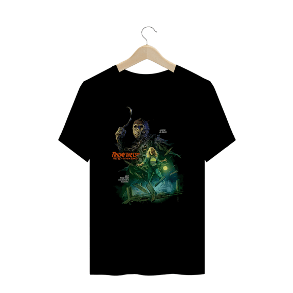 Camiseta Plus Size Sexta-Feira 13 - Parte 7 A Matança Continua Estampa Filme Terror