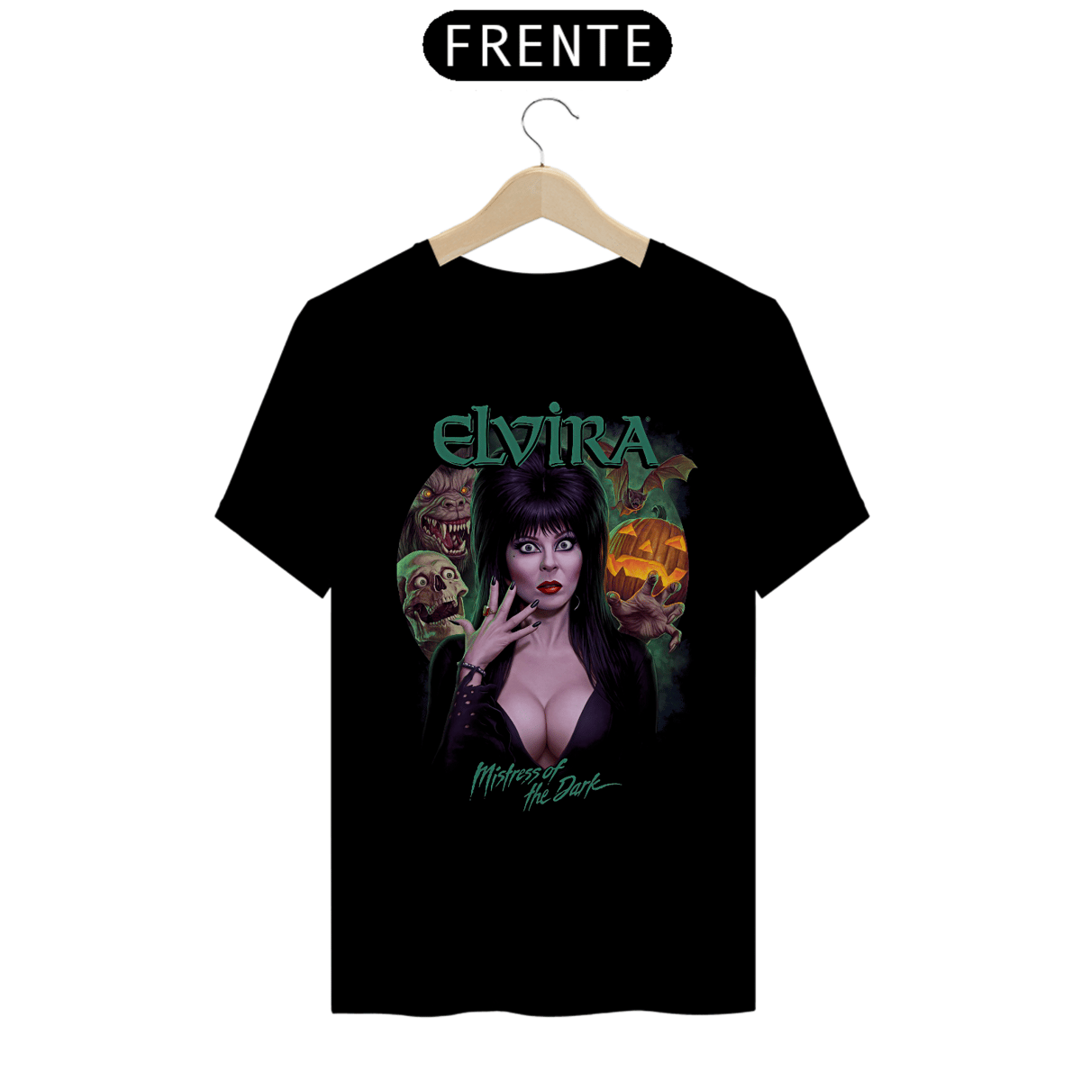 Nome do produto: Camiseta Elvira – Rainha das Trevas Estampa Filme Terror