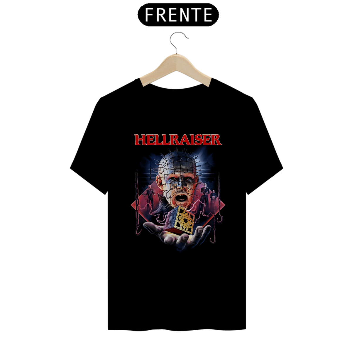Nome do produto: Camiseta Hellraiser - Renascido do Inferno Estampa Filme Terror
