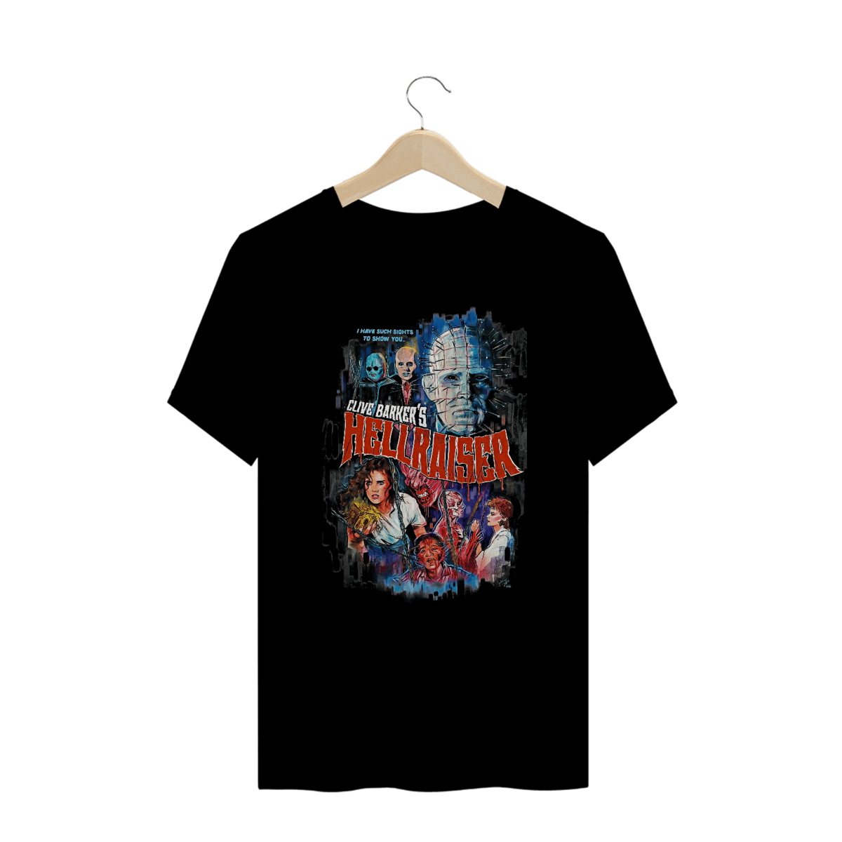 Nome do produto: Camiseta Plus Size Hellraiser Estampa Filme Terror