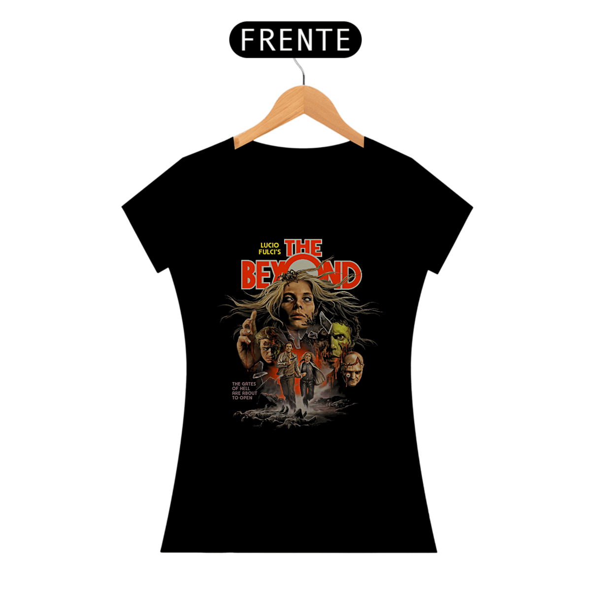 Nome do produto: Camiseta Feminina Terror nas Trevas Estampa Filme Terror
