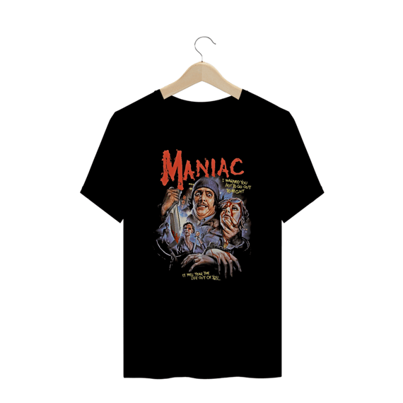 Camiseta Plus Size O Maníaco Estampa Filme Terror