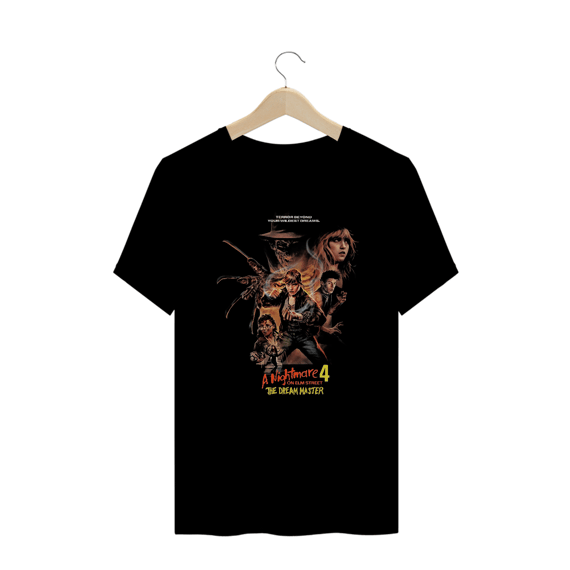 Camiseta Plus Size A Hora do Pesadelo 4 O Mestre dos Sonhos Estampa Filme Terror