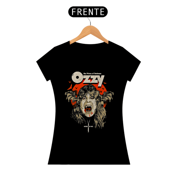 Camiseta Feminina Ozzy O Príncipe das Trevas Estampa ROCK