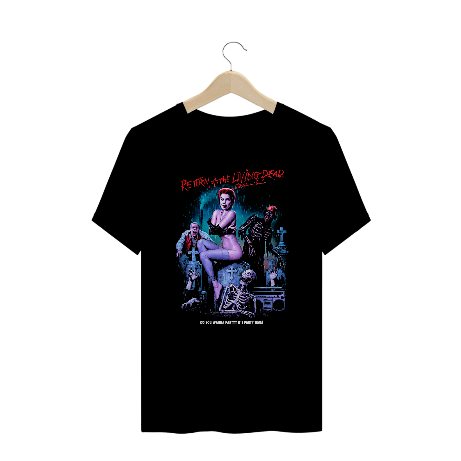 Camiseta Plus Size A Volta dos Mortos Vivos Party Time Estampa Filme Terror
