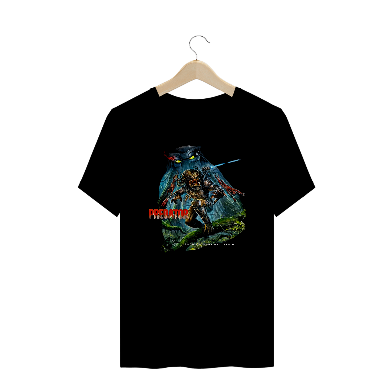 Camiseta Plus Size Predador Estampa Filme Terror