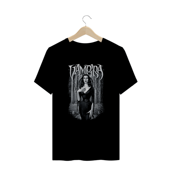 Camiseta Plus Size Vampira Estampa Filme Terror