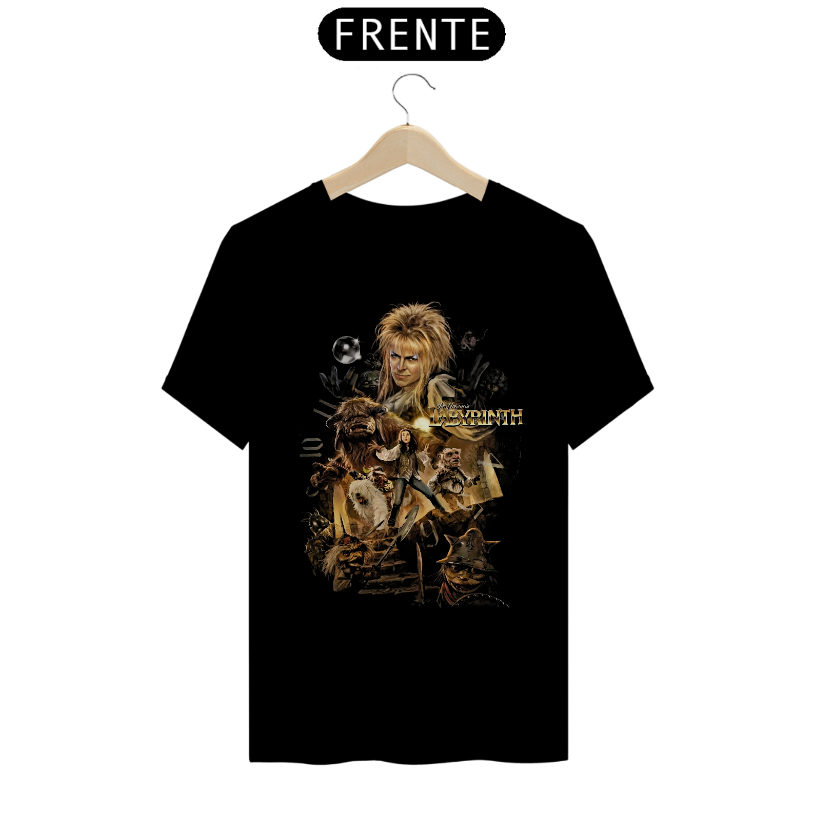 Camiseta Labirinto - A Magia do Tempo Estampa Filme David Bowie