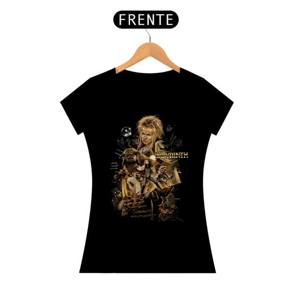 Camiseta Feminina Labirinto - A Magia do Tempo Estampa Filme David Bowie