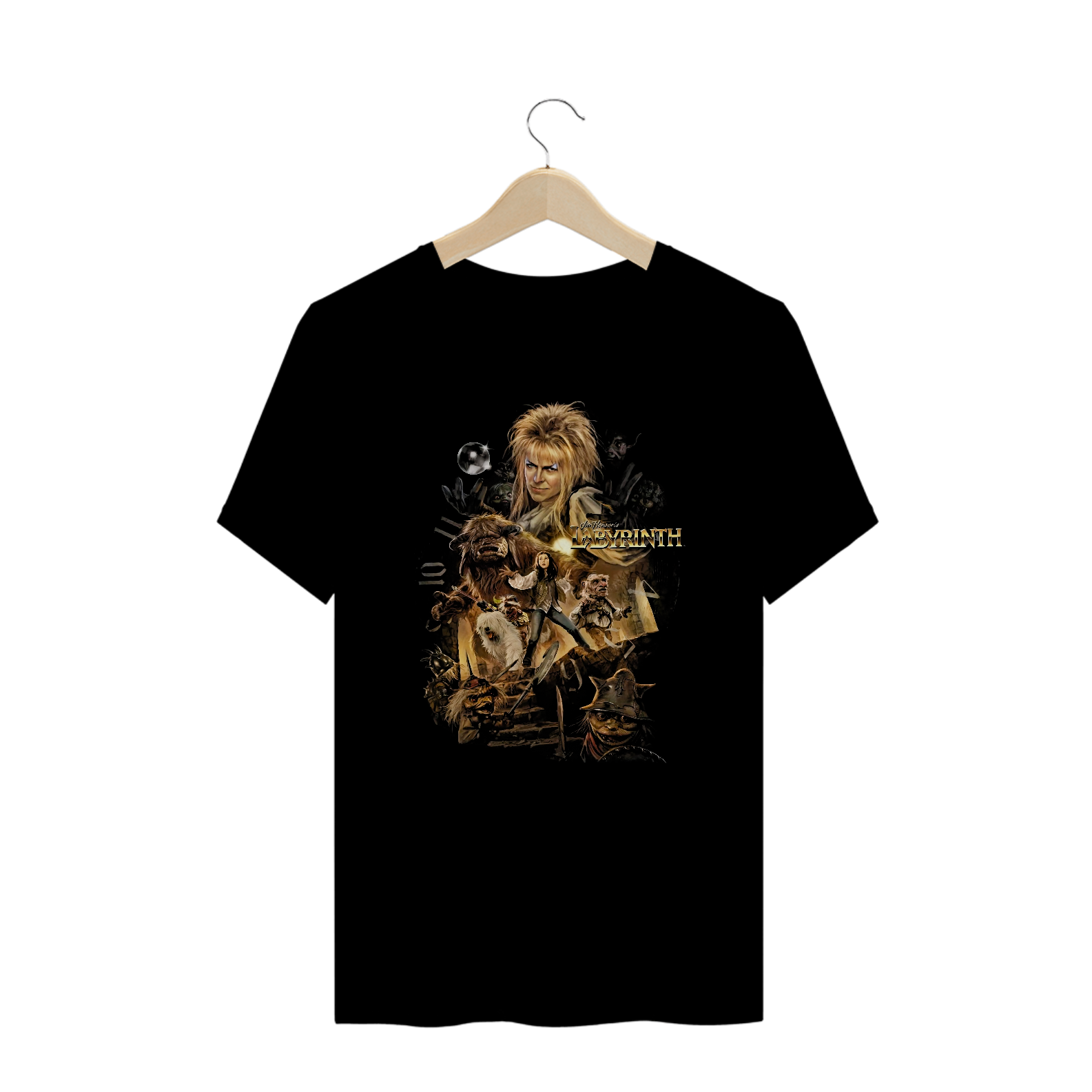Camiseta Plus Size Labirinto - A Magia do Tempo Estampa Filme David Bowie