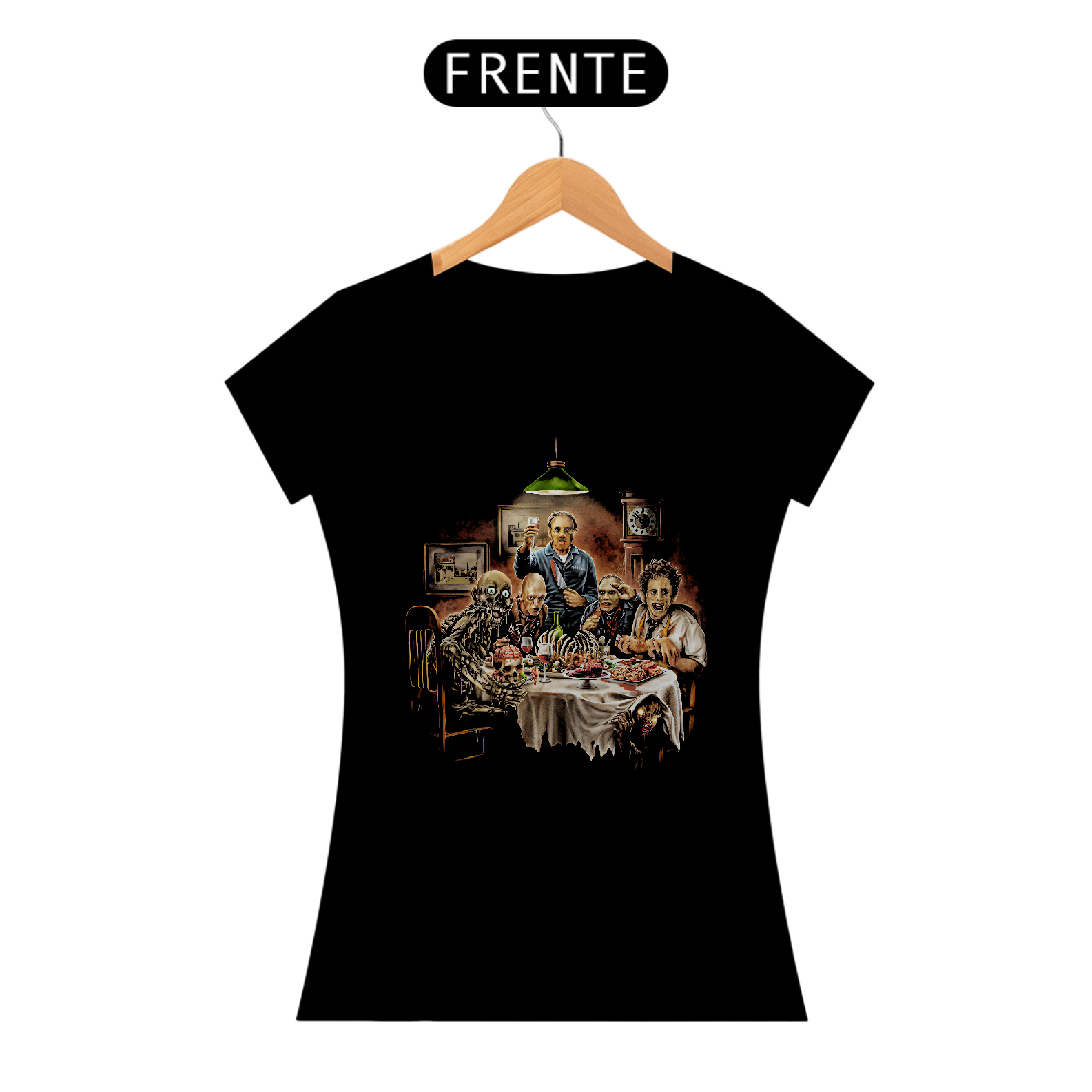 Camiseta Feminina O Banquete dos Canibais Estampa Filme Terror