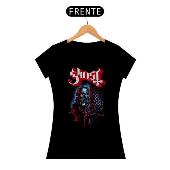 Camiseta Feminina Skeletá | Estampa Banda Ghost | Rock